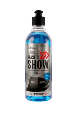 O Plastic Show Autoamerica é um revitalizador definitivo para quem busca devolver a vida e proteger os acabamentos do veículo. Desenvolvido com alta tecnologia, ele foi formulado para revitalizar e proteger superfícies de plástico automotivo.